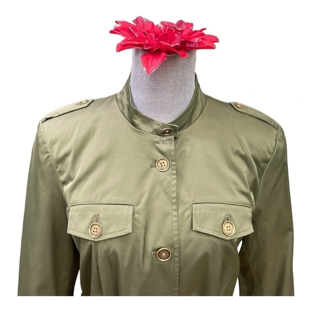 MICHAEL KORS Army women’s  Green Utility Jacket in a size 12